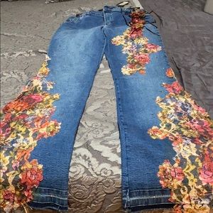 Celo floral blue jeans